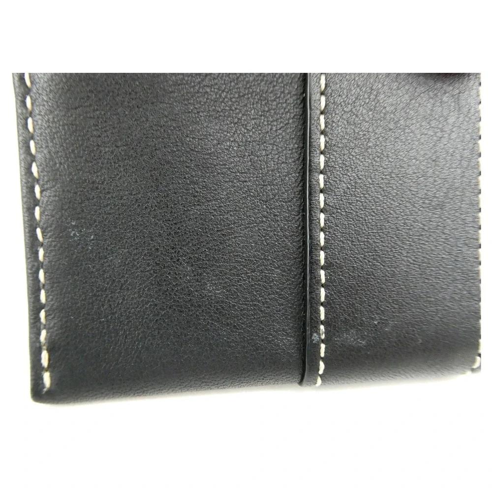 Coach Black Leatherware Mini Skinny Card Case